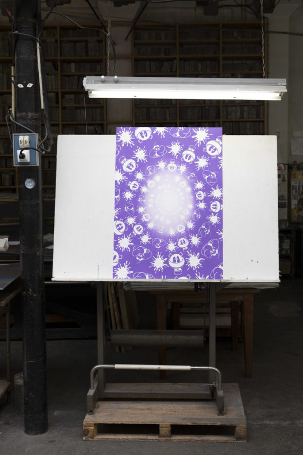 no-stain-no-gain-john-armleder-print-them-all-mamco-geneve-lithograph-purple-white-edition-contemporary-art-print-paris